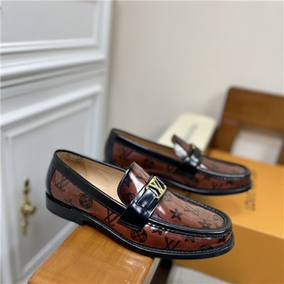 Louis Vuitton 2021 Men's Leather Loafer,LOUS2226 - 루이비통 2021 남성용 레더 로퍼,Size(240-270),브라운