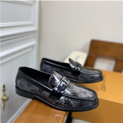 Louis Vuitton 2021 Men's Leather Loafer,LOUS2227 - 루이비통 2021 남성용 레더 로퍼,Size(240-270),블랙