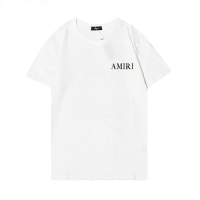 Amiri  Mm/Wm Logo Cotton Short Sleeved Tshirts White - 아미리 2021 남/녀 로고 코튼 반팔티 Ami0262x Size(s - 2xl) 화이트