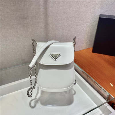 [귀염뿜뿜]Prada 2021 Women's Leather Shoulder Bag,13.5cm,PRAB0456 - 프라다 2021 여서용 레더 숄도백,13.5cm,화이트