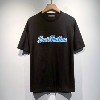 Louis vuitton  Mm/Wm Logo Short Sleeved Tshirts Black - 루이비통 2021 남/녀 로고 반팔티 Lou03509x Size(s - 2xl) 블랙