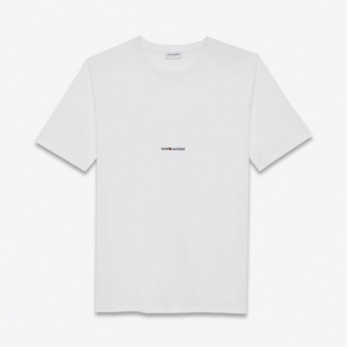 Saint Laurent  Mens Logo Cotton Short Sleeved Tshirs - 입생로랑 2021 남성 로고 코튼 반팔티 Ysl0119x Size(s - l) 화이트