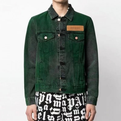 Palm Angels  Mens Logo Denim Jackets Green - 팜 엔젤스 2021 남성 로고 데님 자켓 Palm0333x Size(s - xl) 그린