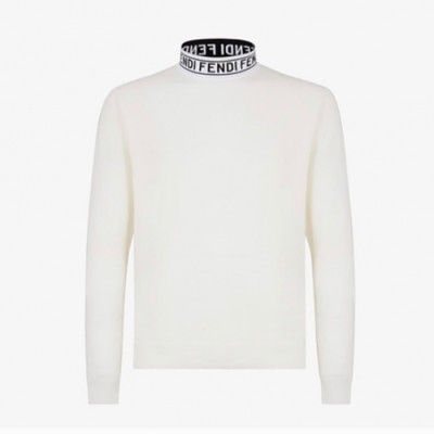 Fendi  Mens Logo Crew-neck Sweaters White - 펜디 2021 남성 로고 크루넥 스웨터 Fen01016x Size(xs - l) 화이트