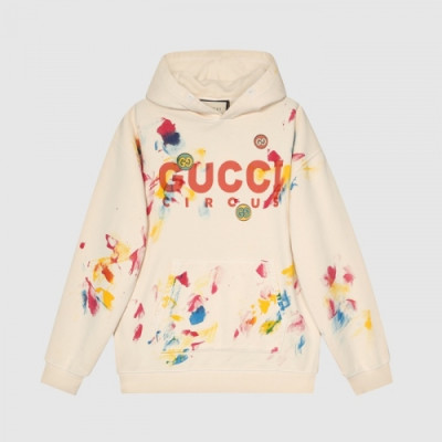 Gucci  Mm/wm Logo Casual Oversize Cotton Hoodie Ivory - 구찌 2021 남/녀 로고 캐쥬얼 오버사이즈 코튼 후드티 Guc03966x Size(s - l) 아이보리