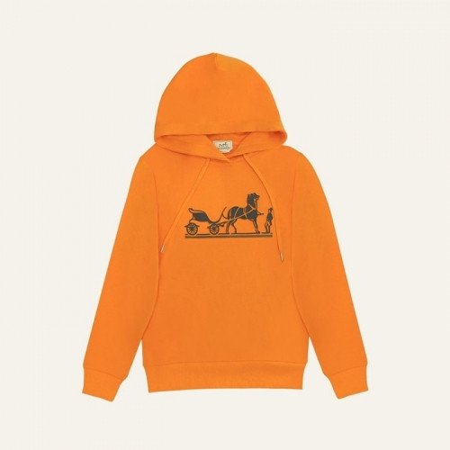 Hermes Mm/Wm Logo Casual Cotton Hoodie Orange - 에르메스 2021 남/녀 로고 캐쥬얼 코튼 후드티 Her0682x Size(s - xl) 오렌지