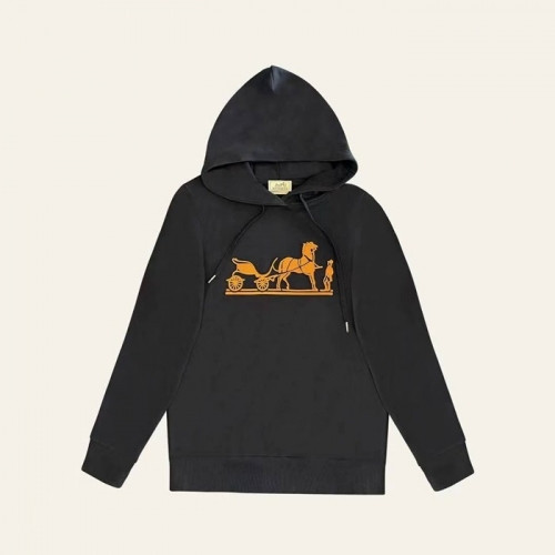 Hermes Mm/Wm Logo Casual Cotton Hoodie Black - 에르메스 2021 남/녀 로고 캐쥬얼 코튼 후드티 Her0683x Size(s - xl) 블랙
