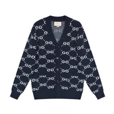 Gucci  Mm/Wm Trendy V-neck Cardigan Navy - 구찌 2021 남/녀 트렌디 브이넥 가디건 Guc03985x Size(m - 2xl) 네이비