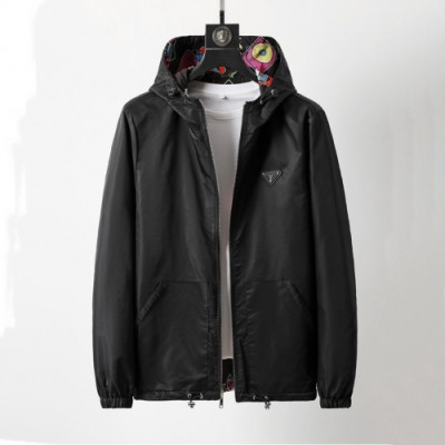 Prada  Mens Logo Casual Jackets Black - 프라다 2021 남성 로고 캐쥬얼 자켓 Pra02358x Size(m - 3xl) 블랙