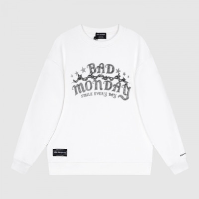 BAD MONDAY   Mm/Wm Logo Oversize Cotton Thirts White - BAN MONDAY 2021 남/녀 로고 오버사이즈 코튼 맨투맨 Bad0023x Size(xs - l) 화이트