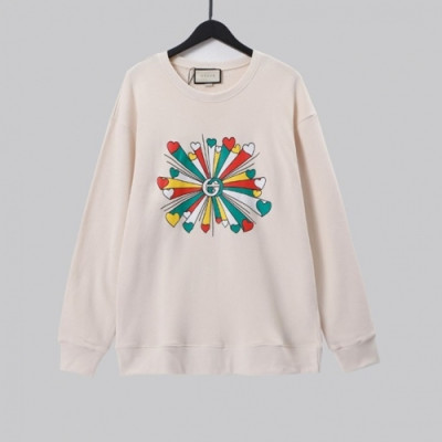 Gucci  Mm/Wm Logo Crew-neck Cotton Tshirts Ivory - 구찌 2021 남/녀 로고 코튼 크루넥 코튼 긴팔티 Guc04017x Size(xs - l) 아이보리