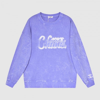 Chanel  Mm/Wm Crew-neck Logo Cotton Tshirts Blue - 샤넬 2021 남/녀 크루넥 로고 코튼 긴팔티 Cnl0788x Size(xs - l) 블루