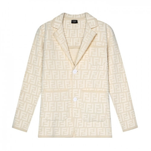 Fendi  Mm/Wm Casual Logo Suit Jackets Ivory - 펜디 2021 남/녀 캐쥬얼 로고 슈트 자켓 Fen01033x Size(xs - xl) 아이보리