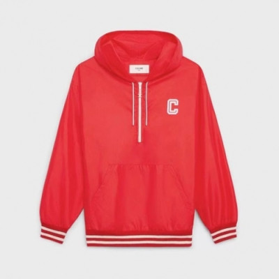 Celine  Womens Logo Cotton Hoodie Red - 셀린느 2021 여성 로고 코튼 후디 Cel0151x Size(s - l) 레드