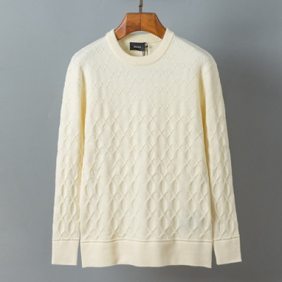 Zegna  Mens Basic Crew-neck Wool Sweater Ivory - 제냐 2021 남성 베이직  터틀넥 울 스웨터 Zeg0308x Size(m - 2xl) 아이보리