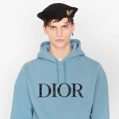 Dior  Mm/Wm  Logo Casual Cotton Hoodie Blue - 디올 2021 남/녀 로고 캐쥬얼 코튼 후디 Dio01415x Size(s - xl) 블루