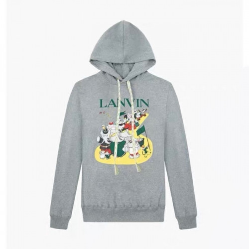 LANVIN Unisex Tshirts Gray - 랑방 2021 남/녀 후드티 - Lan07x