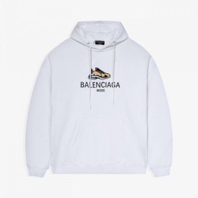 Balenciaga  Mm/Wm Logo Cotton Hoodie White - 발렌시아가 2021 남/녀 로고 코튼 후디 Bal01179x Size(xs - l) 화이트