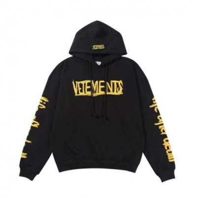 Vetements  Mm/Wm Logo Oversize Cotton Hoodie Black - 베트멍 2021 남/녀 로고 오버사이즈 코튼 후드티 Vet0180x Size(xs - l) 블랙