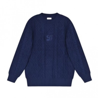 Dior  Mm/Wm Retro Logo Crew-neck Sweaters Navy - 디올 2021 남/녀 레트로 로고 크루넥 스웨터 Dio01445x Size(m - 2xl) 네이비