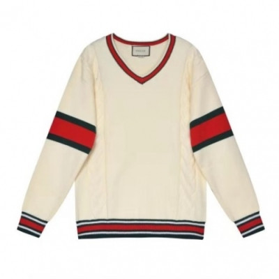 Gucci  Mm/Wm Logo Crew-neck Sweaters Ivory - 구찌 2021 남/녀 로고 크루넥 스웨터 Guc04092x Size(m - 2xl) 아이보리