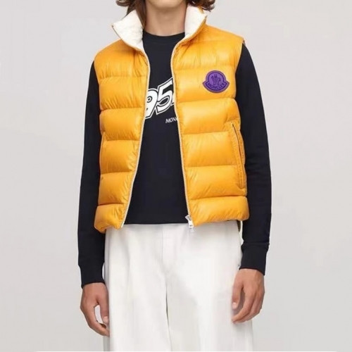 Moncler Mens Patch Logo Modern Duck Down Padding Vest Yellow - 몽클레어 2021 남성 패치 로고 모던 덕다운 패딩 베스트 Moc02284x Size(1 - 5) 옐로우