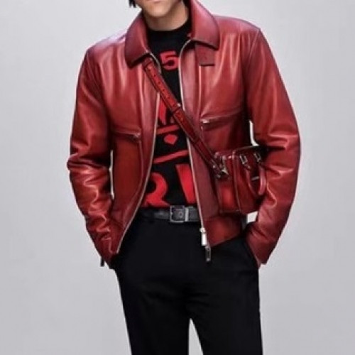 Berluti  Mens Casual Leather Jackets Red - 벨루티 2021 남성 캐쥬얼 가죽 자켓 Ber0046x Size(m - 3xl) 레드
