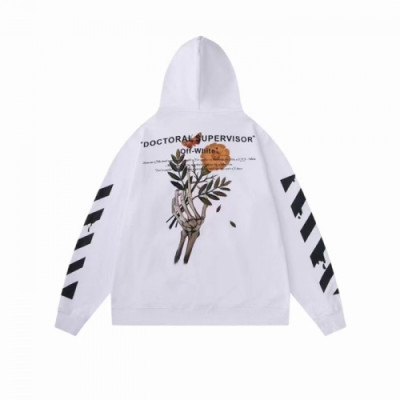 Off-white  Mens Logo Cotton Hoodie White - 오프화이트 2021 남성 로고 코튼 후드티 Off0776x Size(s - xl) 화이트