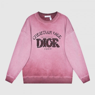 Dior  Mm/Wm Logo Casual Cotton Tshirts Pink - 디올 2021 남/녀 로고 캐쥬얼 코튼 긴팔티 Dio01462x Size(s - xl) 핑크