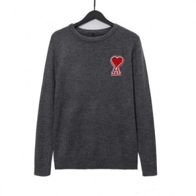 Ami  Mm/Wm Logo Casual Turtle-neck Sweaters Gray - 아미 2021 남/녀 로고 캐쥬얼 터틀넥 스웨터 Ami0206x Size(m - 3xl) 그레이