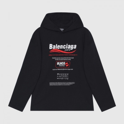 Balenciaga  Mm/Wm Logo Cotton Hoodie Black - 발렌시아가 2021 남/녀 로고 코튼 후디 Bal01198x Size(xs - l) 블랙