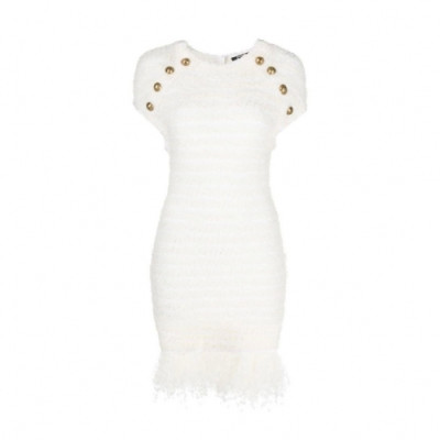 Balmain  Ladies One-pieces White - 발망 2021 여성 원피스 Bam0147x Size(s - l) 화이트