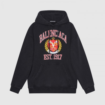 Balenciaga  Mm/Wm Logo Cotton Hoodie Black - 발렌시아가 2021 남/녀 로고 코튼 후디 Bal01202x Size(xs - l) 블랙