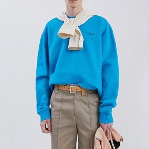 ADER  Mm/Wm Minimal Cotton Tshirts Blue - ADER 2021 남/녀 미니멀 코튼 긴팔티 Ade0057x Size(A1 - A3) 블루