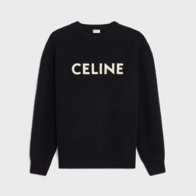 Celine   Mm/Wm Hedi Slimane Logo Sweaters Black - 셀린느 2021 남/녀 로고 스웨터 Cel0172x Size(s - xl) 블랙