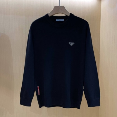 Prada  Mens Crew-neck Sweaters Black - 프라다 2021 남성 크루넥 스웨터 Pra02444x Size(m - 3xl) 블랙