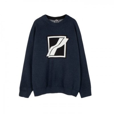 WELLDONE  Mm/Wm Retro Logo Crew-neck Sweaters Black - 웰던 2021 남/녀 레트로 로고 크루넥 스웨터 Wel0010x Size(s - xl) 블랙