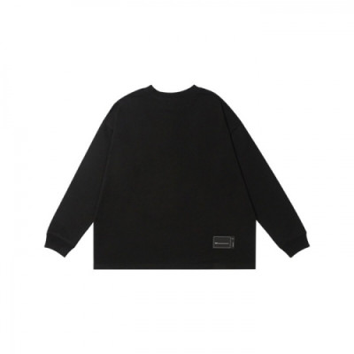 WELLDONE  Mm/Wm Retro Logo Crew-neck Tshirts Black - 웰던 2021 남/녀 레트로 로고 크루넥 긴팔티 Wel0021x Size(s - l) 블랙