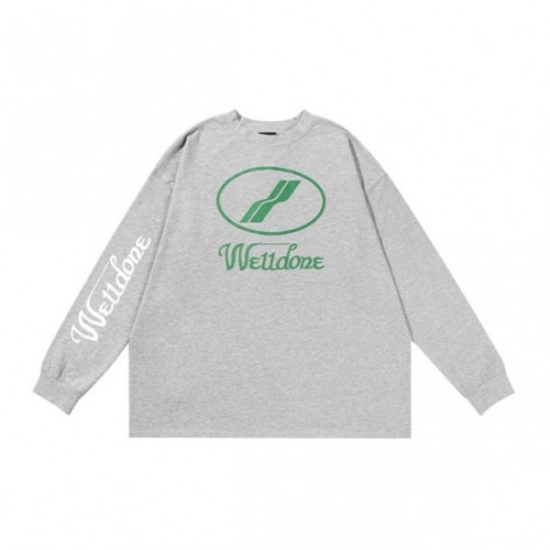 WELLDONE  Mm/Wm Retro Logo Crew-neck Tshirts Gray - 웰던 2021 남/녀 레트로 로고 크루넥 긴팔티 Wel0027x Size(s - l) 그레이