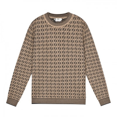 Fendi  Mens Logo Crew-neck Sweaters Camel - 펜디 2021 남성 로고 크루넥 울 스웨터 Fen01074x Size(s - l) 카멜