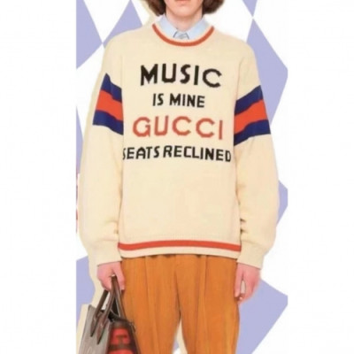 Gucci  Mm/Wm Logo Crew-neck Sweaters Ivory - 구찌 2021 남/녀 로고 크루넥 스웨터 Guc04470x Size(s - l) 아이보리