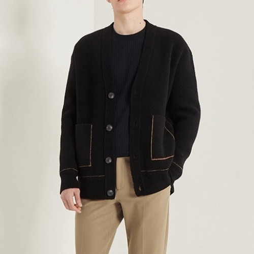 Hermes  Mens Casual Cashmere Cardigan Black - 에르메스 2021남성 캐쥬얼 캐시미어 가디건 Her0712x.Size(m - 2xl) 블랙