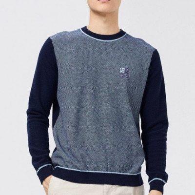 Loewe  Mens Logo Crew-neck Sweaters Navy - 로에베 2021 남성 로고 크루넥 스웨터 Loe0513x Size(m - 2xl) 네이비