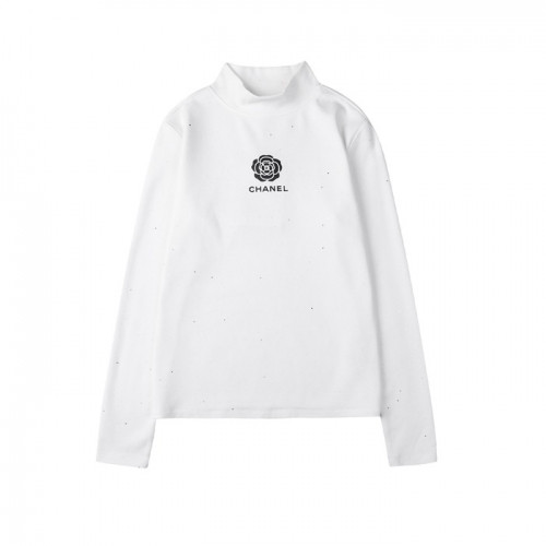 Chanel  Womens Crew-neck Logo Cotton Tshirt White - 샤넬 2021 여성 크루넥 로고 코튼 긴팔티 Cnl0816x Size(s - xl) 화이트