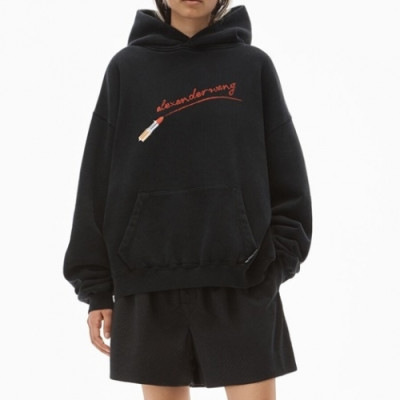 Alexsander Wang   Mm/Wm Logo Cotton Hoodie Black - 알렉산더왕 2021 남/녀 로고 코튼 후드티 Alw0189x.Size(s - xl) 블랙