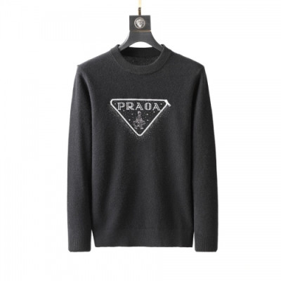 Prada  Mens Crew-neck Sweaters Black - 프라다 2021 남성 크루넥 스웨터 Pra02466x Size(m - 3xl) 블랙