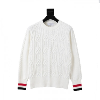 Thom Browne  Mm/Wm Strap Crew-neck Wool Sweaters White - 톰브라운 2021 남/녀 스트랩 크루넥 울 스웨터 Thom01499x Size(s - l) 화이트