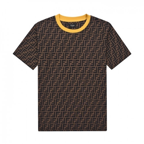 Fendi  Mens Logo Casual Short Sleeved Tshirts Brown - 펜디 2021 남성 로고 캐쥬얼 코튼 반팔티 Fen01099x Size(s - l) 브라운