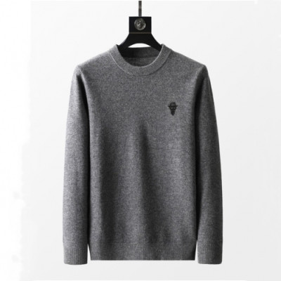 Fendi  Mens Logo Crew-neck Sweaters Gray - 펜디 2021 남성 로고 크루넥 울 스웨터 Fen01103x Size(m - 3xl) 그레이