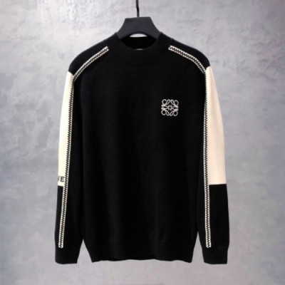 Loewe  Mens Logo Crew-neck Sweaters Black - 로에베 2021 남성 로고 크루넥 스웨터 Loe0520x Size(m - 2xl) 블랙